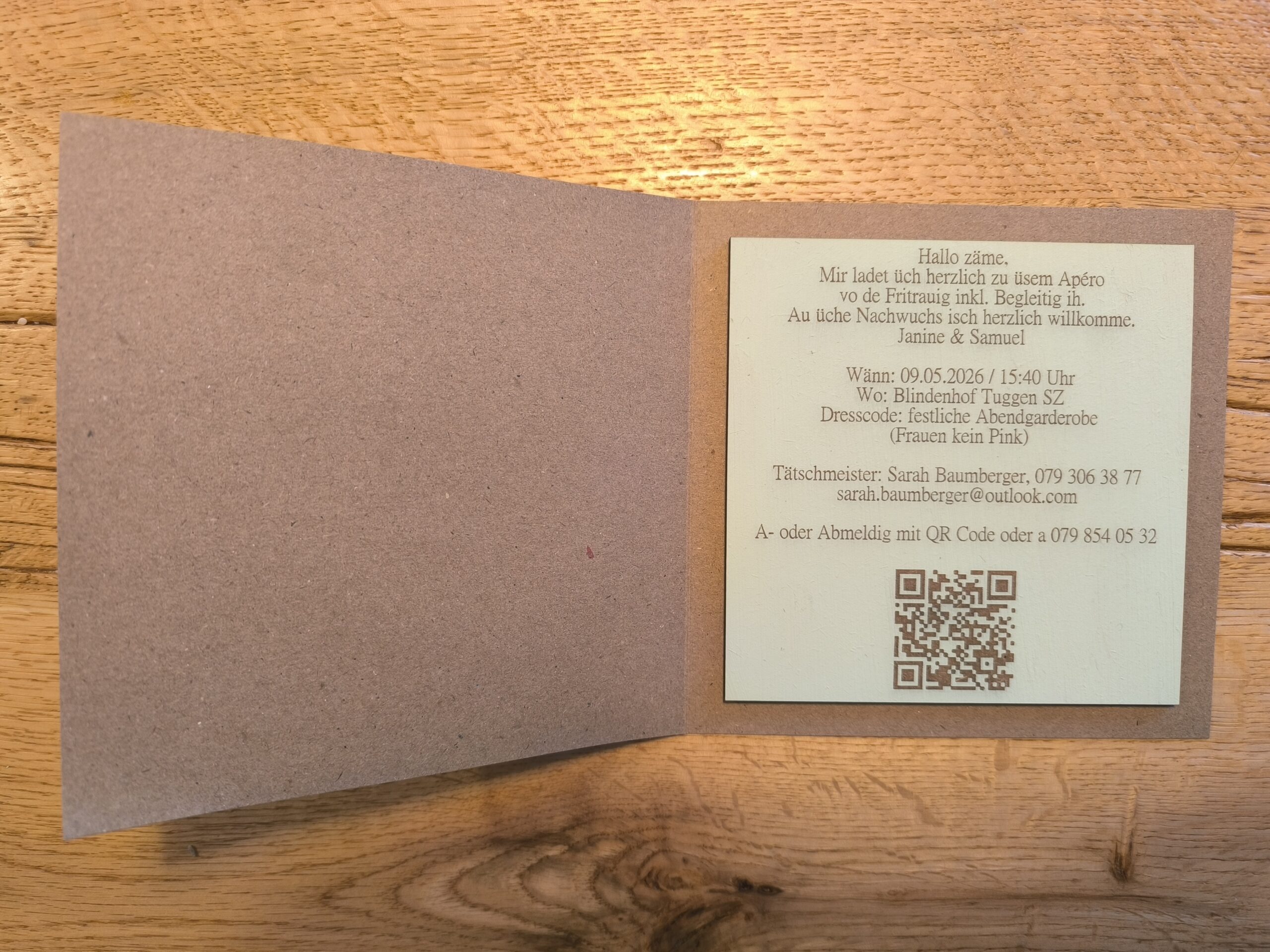 Spitze mit Holz-Inlayer(Einladung) – Bild 3
